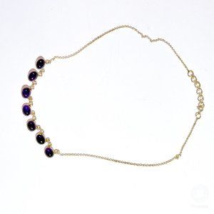 NWOT, Sterling Silver Necklace REAL Amethyst  - 16 Inches